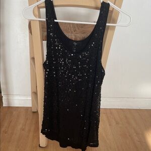 Aqua Midnight Sequin Tank Top